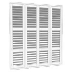EasyAS 3500 x 2850mm White Adjustable Custom Plantation Shutters