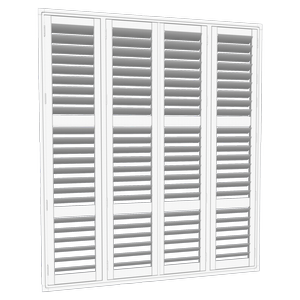 EasyAS 3500 x 2850mm White Adjustable Custom Plantation Shutters