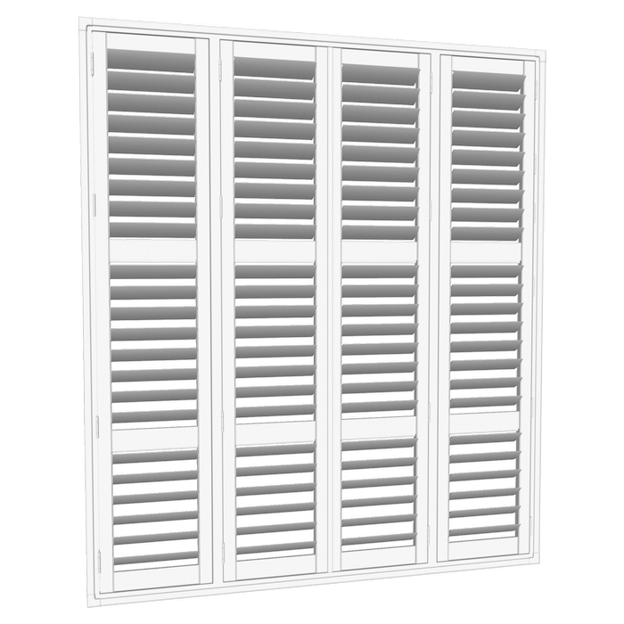 EasyAS 3500 x 2850mm White Adjustable Custom Plantation Shutters