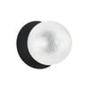 Lexi Lighting Odessa Diamond Cut Glass Led Wall Light With Black Base - White/large