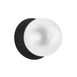 Lexi Lighting Odessa Diamond Cut Glass Led Wall Light With Black Base - White/large