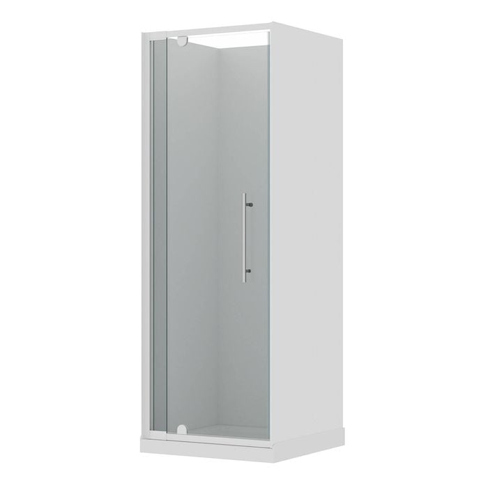Stein 750 x 2000mm White Georgia 3S Square Flat Wall Package