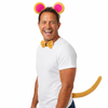 3pcs Set Animal Costume Dress Up Party Bow Tie Tail Ears Book Week - Monkey Brown - Brown | Monkey (Brown)