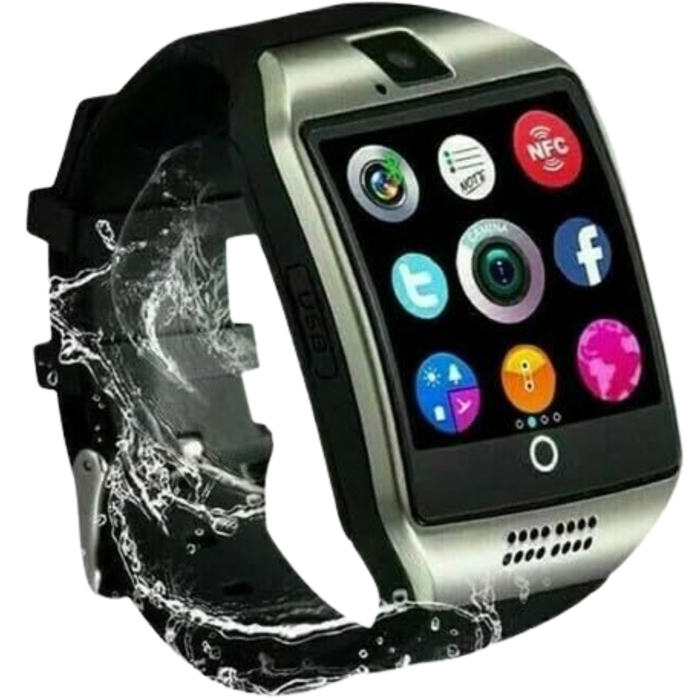 Smart Watch With Camera Bluetooth Pedometer Nfc For Iphone & Android | Water Resistant | 3 Day Battery