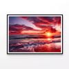 Sunset over a Beach with Sky  Print 100% Australian Made 120x90cm  (Poster)