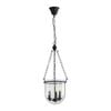 Oriel Lighting Weston Traditional Glass Pendant Light Black