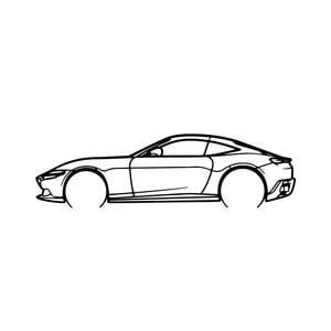 Ignite Laser Ferrari 2022 Roma Silhouette Metal Wall Art Coated Black 15.7inch/40cm
