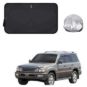 Front Windscreen Sun Shade for Lexus LX 1998 - 2007 (J100) - Standard 150 x 85 cm - Black