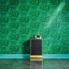 Wallpaper Trader Versace Giungla Palm Green On Blue