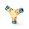 Holman 12mm 3 Way Brass Coupling Hose Fitting Connector