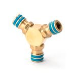 Holman 12mm 3 Way Brass Coupling Hose Fitting Connector