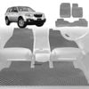 6D Diamond Car Floor Mats for Mazda 2 2007-2014-Full Set-Grey-Outback GT