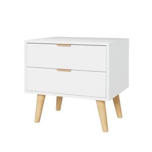 Homfurn Bedside Table 2 Drawers
