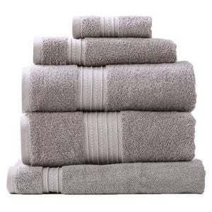 5pc Renee Taylor Towel Set Brentwood 650 Gsm Low Twist Cotton Whisper