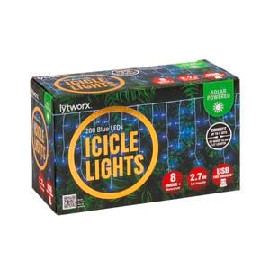 Lytworx Blue Solar And USB Connectable Icicle Lights
