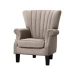 Artiss Armchair Wingback Beige Andrew