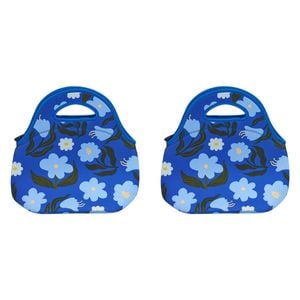 2PK Annabel Trends 30cm Neoprene Lunch Bag Food Storage - Nocturnal Blooms