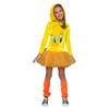 Rubies Tweety Bird Girls Hooded Yellow Fancy Dress Up Party Costume Set Size M