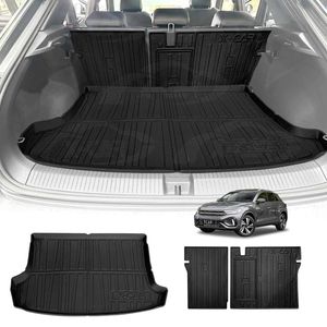 Boot Liner Kick Mats Set For Volkswagen Vw T-roc 2020-onwards All Weather Heavy Duty Cargo Car Trunk Back Seat Protector