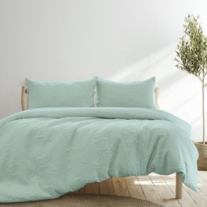Ardor Boudoir Chateau Queen Bed Microfibre Quilt Cover Set - Aqua Green