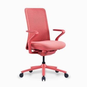 Desky Pro Ergonomic Mesh Chair - Coral / No Headrest