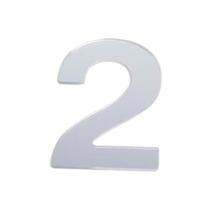 Sandleford 25mm Silver Self Adhesive House Number 2