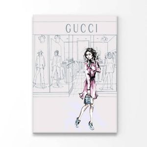 Modern Pink Lady  Print 100% Australian Made 100 x 150cm  (Acrylic)