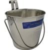 Zeez Stainless Steel Flat Sided Bucket Pail w/ Two Hooks 3.7L