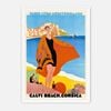 Galrie Vintage Corsica Calvi Beach Travel Poster by Roger Broders Art Deco Wall Art, White Frame, A2 42 x 60cm (16 x 24inch)