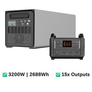 Voltx 2688wh Power Station 3200w Total (2000w + 1200w Bundle)