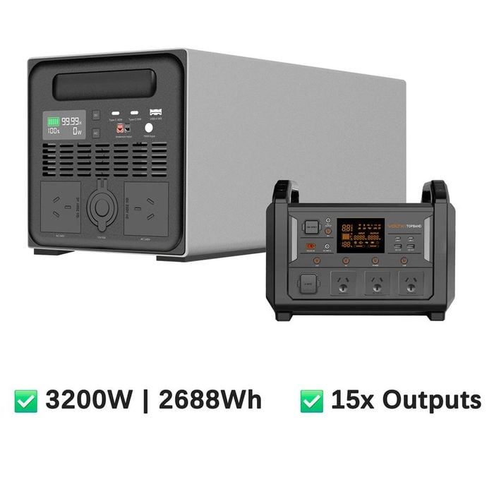Voltx 2688wh Power Station 3200w Total (2000w + 1200w Bundle)