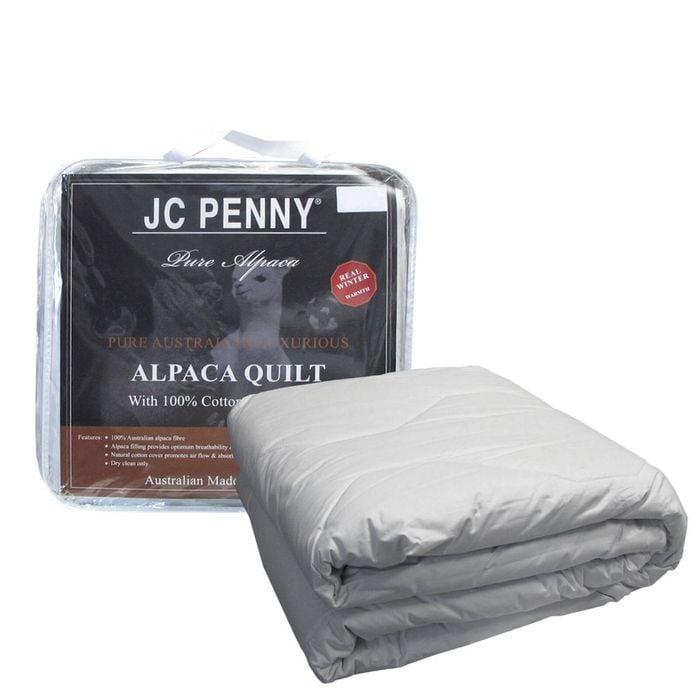 Bloomington 350GSM Alpaca Quilt with Cotton Japara Cover - Double