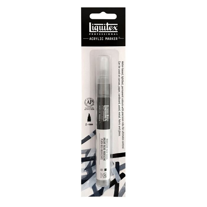 Liquitex 2mm Iridescent Rich Silver Acrylic Marker