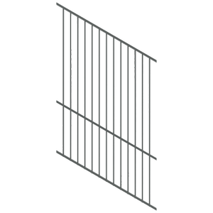 ProtectorAl 1201-2400W x 1200H Monument Flat Top Square Picket Pool Fence Panel Raked 16-30º