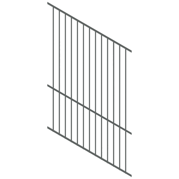 ProtectorAl 1201-2400W x 1200H Monument Flat Top Square Picket Pool Fence Panel Raked 16-30º