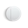 Attica 800mm Matte White Rolo Oval LED Shaving Cabinet With Powerpoint