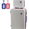 Gap Large Hard-shell Luggage & Mini Beauty Travel Case Set W/ Tag White
