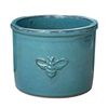 Northcote Pottery 26 x 19cm Forest Green Glazed Bee Terracotta Planter