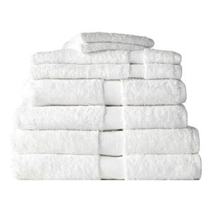 8pc Canningvale Royal Splendour Home Decor Bathroom Bath Towel Set White