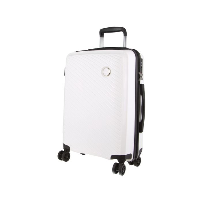 Milleni Hardshell Cabin Luggage Bag Travel Carry On TSA 54cm (39L) - White