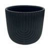 Eden 12cm Black Ceramic Rainbow Pot