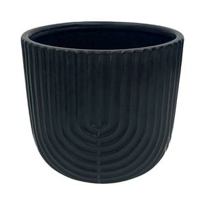 Eden 12cm Black Ceramic Rainbow Pot