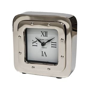 Ssh Collection Retro Large Desk Clock - Nickel