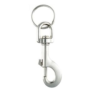 Taskmaster 81 x 12mm Nickel Plated Snap Hook with Key Ring - 4 Pack