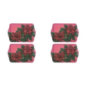 2x 2pc Ashdene Native Flora Waratah Serving Platter Scatter Tray