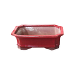 Northcote Pottery 26 x 19 x 9cm Red Rectangle Yama Bonsai Pot