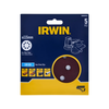 IRWIN 115mm 180 Grit 8 Holes Quick Fit Random Orbital Sanding Disc - 5 Pack
