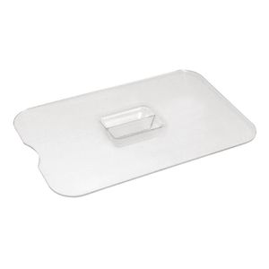 Olympia Kristallon Notched Lid Medium Melamine White Polycarbonate Catering Tableware Gn 1/2 Size