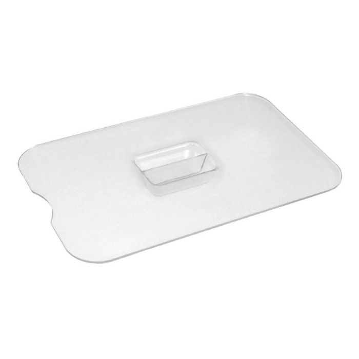 Olympia Kristallon Notched Lid Medium Melamine White Polycarbonate Catering Tableware Gn 1/2 Size