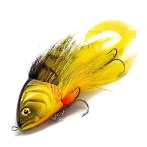Jerkfly 30cm Curly Tail Light Weight Hybrid Fishing Lure Olive Perch
